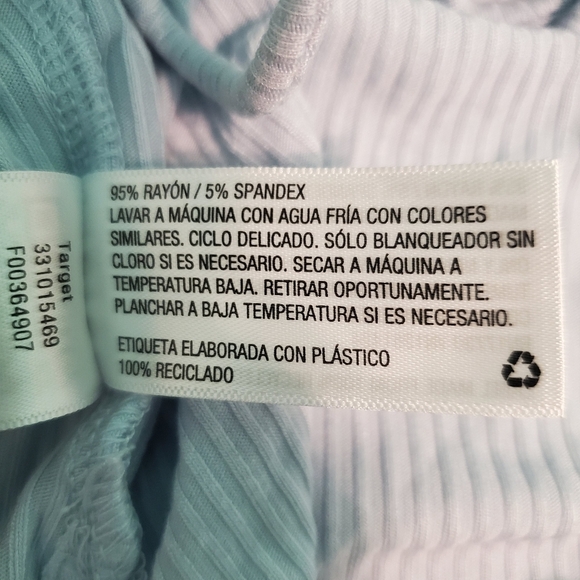 NWOT Wild Fable Women's Light Blue Ribbed Bodysuit S - Picture 6 of 8